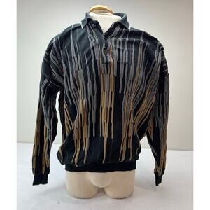 Vintage Tundra Sweater 80s 90s Coogi Black Tan Men's Size XL